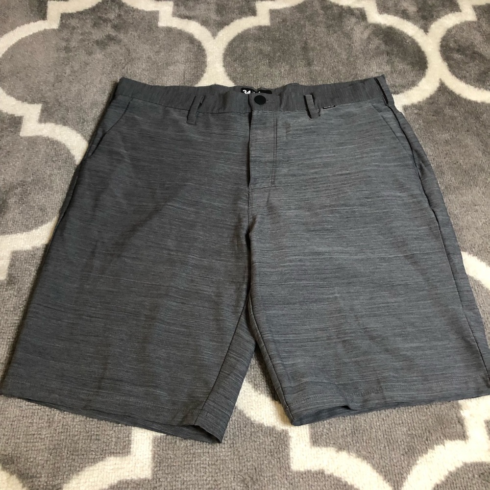 Hurley Shorts Mens Size 34 Nike Dri Fit Grey Board